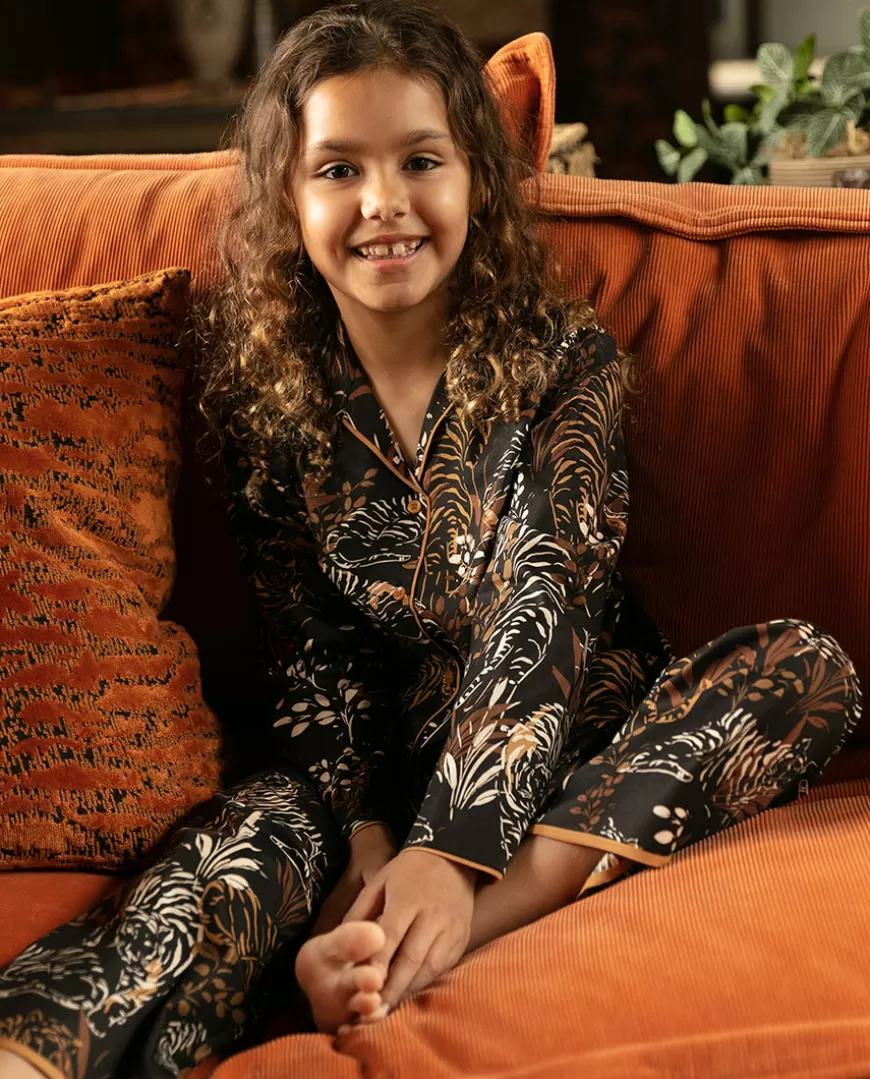 Alisha Girls Tiger Print Pyjama Set^Cyberjammies Clearance