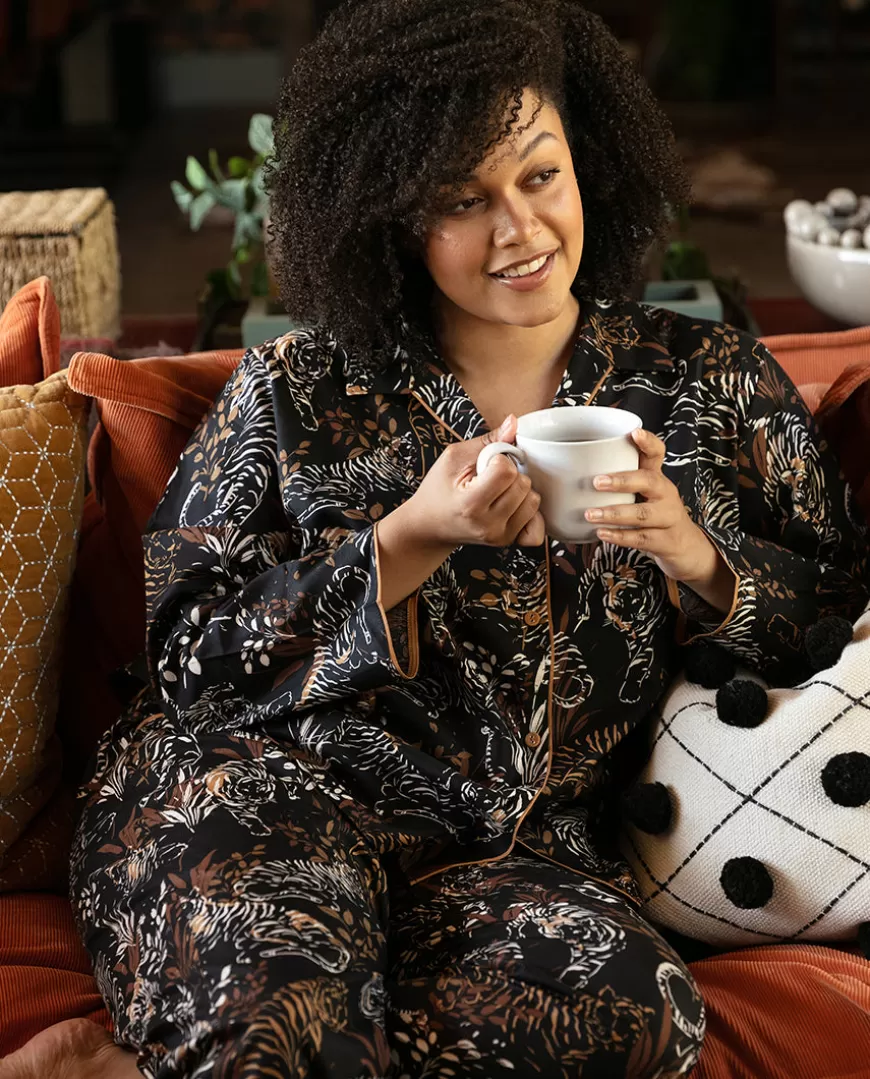 Alisha Womens Tiger Print Pyjama Set^Cyberjammies Flash Sale