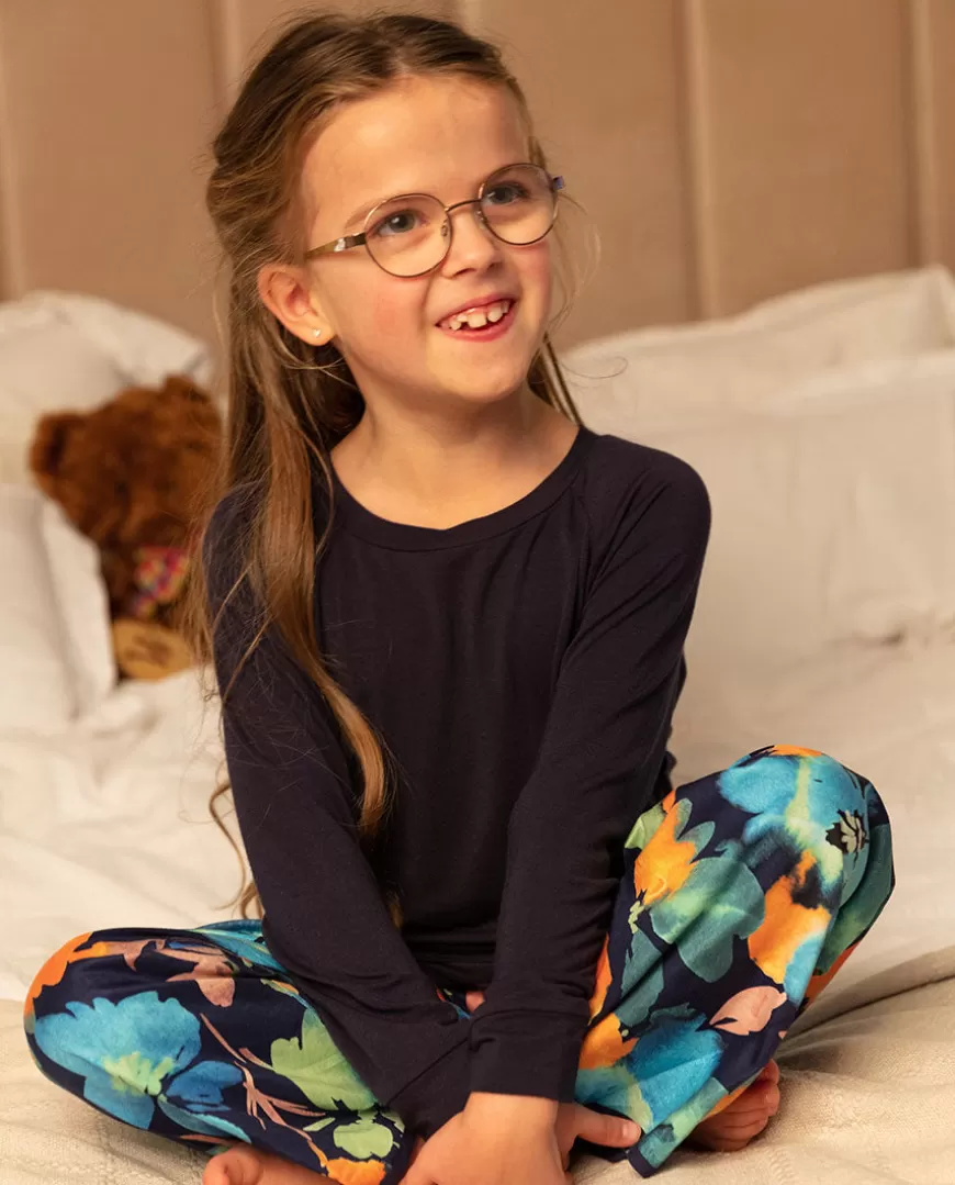 Bea Girls Slouch Jersey Top And Floral Print Pyjama Set^Cyberjammies Online