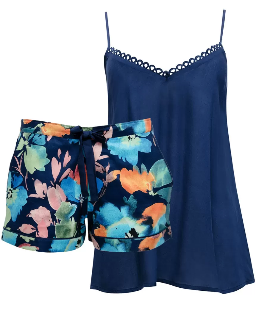 Bea Modal Cami And Floral Print Shorty Set^Cyberjammies Fashion