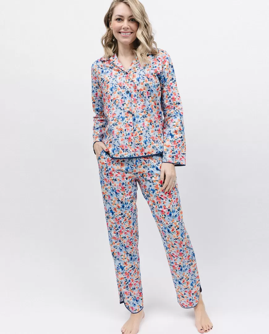 Bea Womens Ditsy Floral Print Pyjama Set^Cyberjammies New