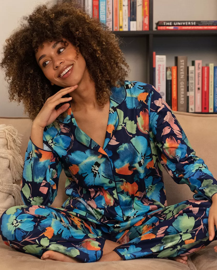 Bea Womens Floral Print Pyjama Set^Cyberjammies Shop