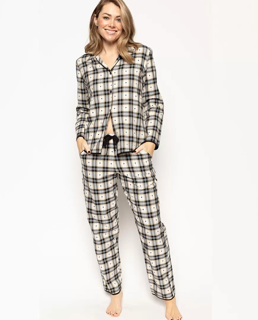 Beth Heart Dobby Check Pyjama Set^Cyberjammies Fashion