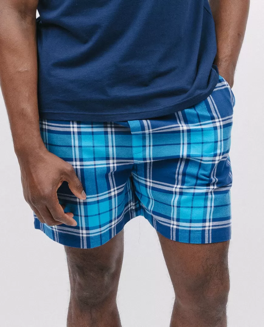 Brushed Blue Check Shorts^Cyberjammies Flash Sale