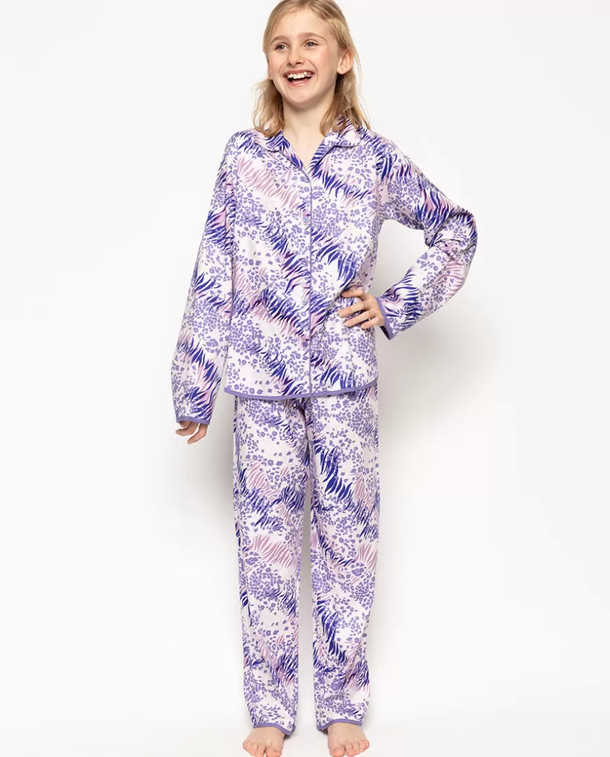 Camila Lilac Animal Print Pyjama Set^Cyberjammies Store