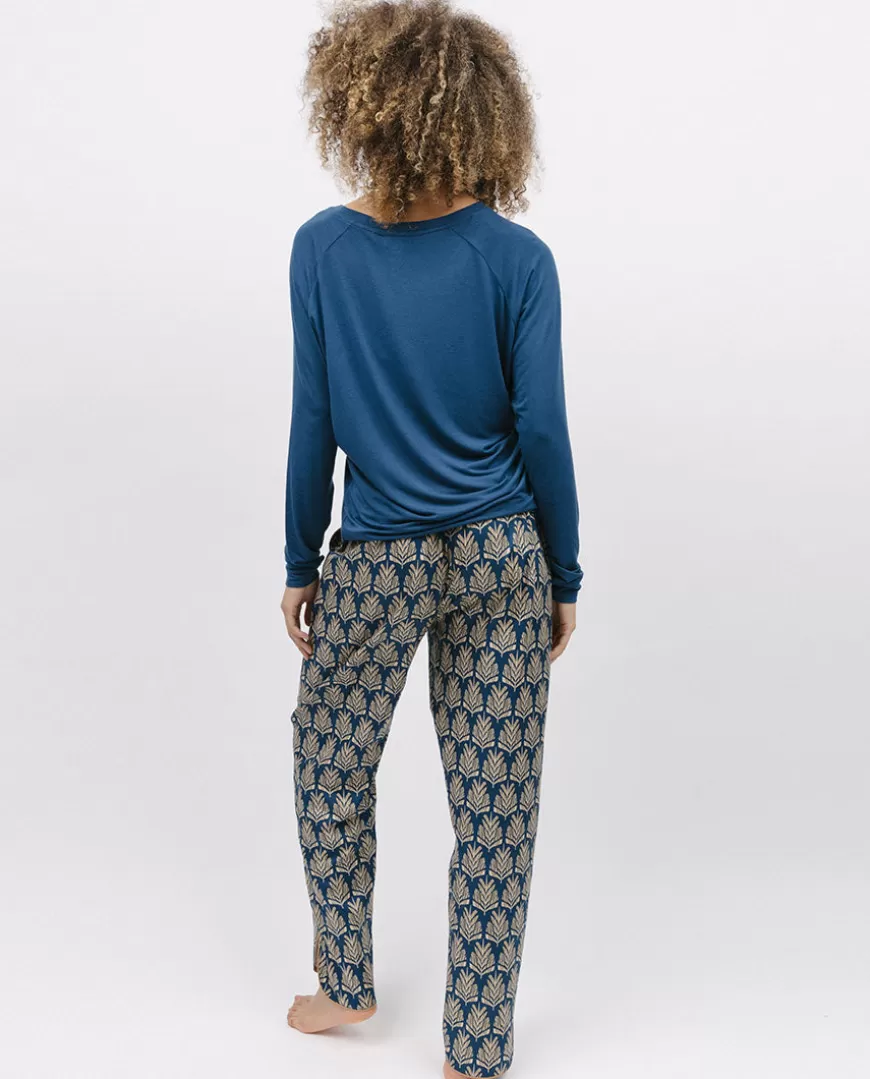Fawn Slouch Jersey Top And Pinecone Geo Print Pyjama Set^Cyberjammies Best