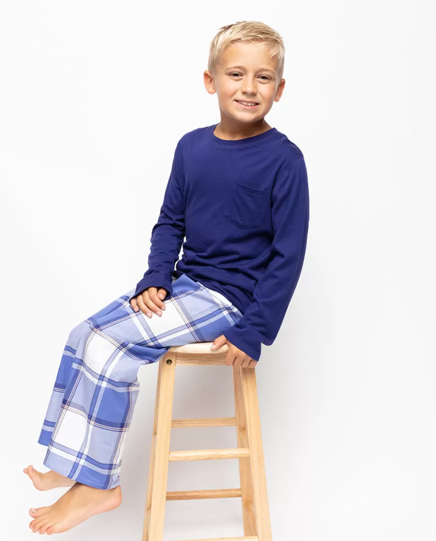 Jamie Boys Jersey T-Shirt And Check Pyjama Set^Cyberjammies Shop