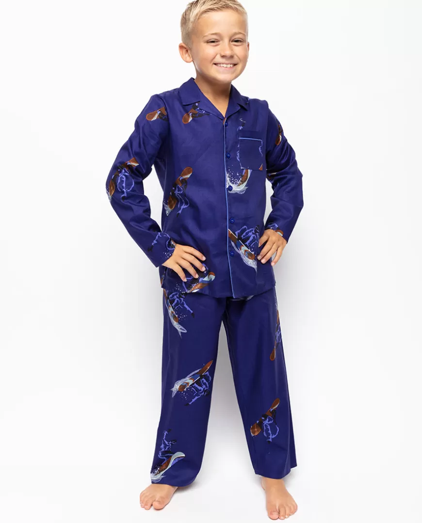 Jamie Boys Snowboarder Print Pyjama Set^Cyberjammies Sale