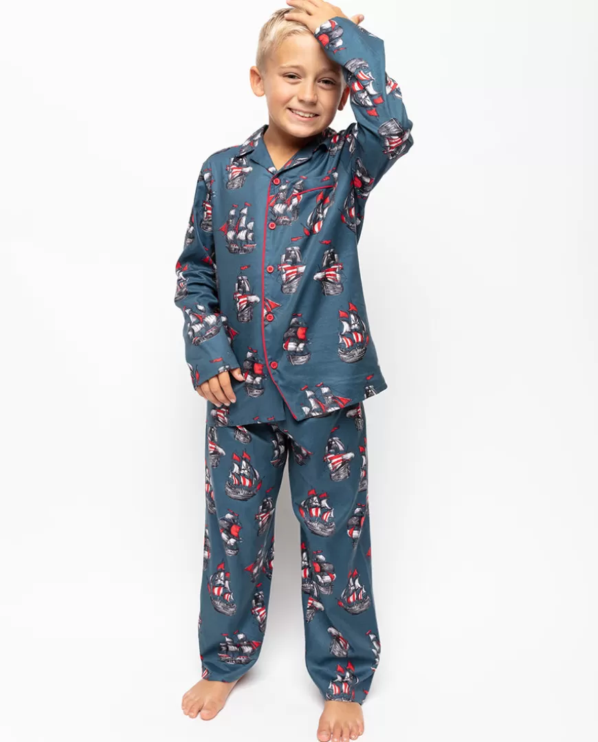 Jasper Boys Pirate Ship Print Pyjama Set^Cyberjammies Flash Sale