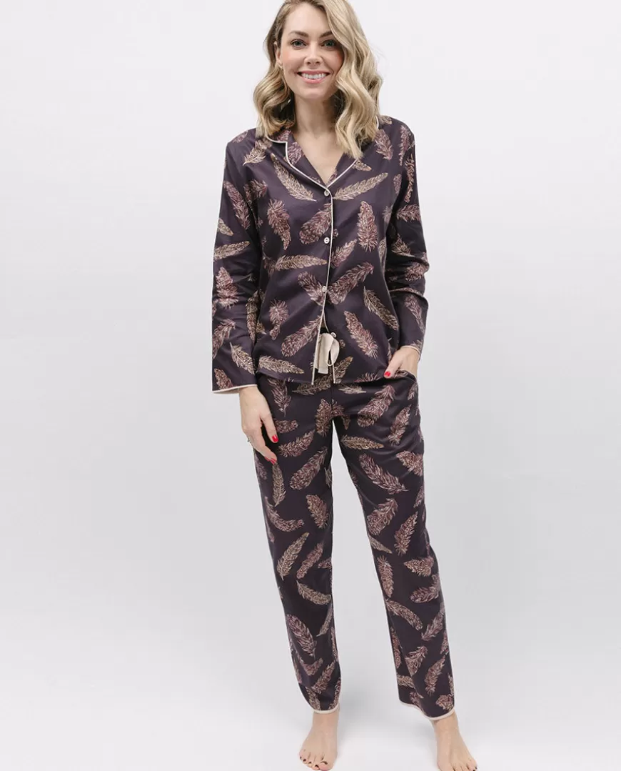 Lana Feather Print Pyjama Set^Cyberjammies Shop