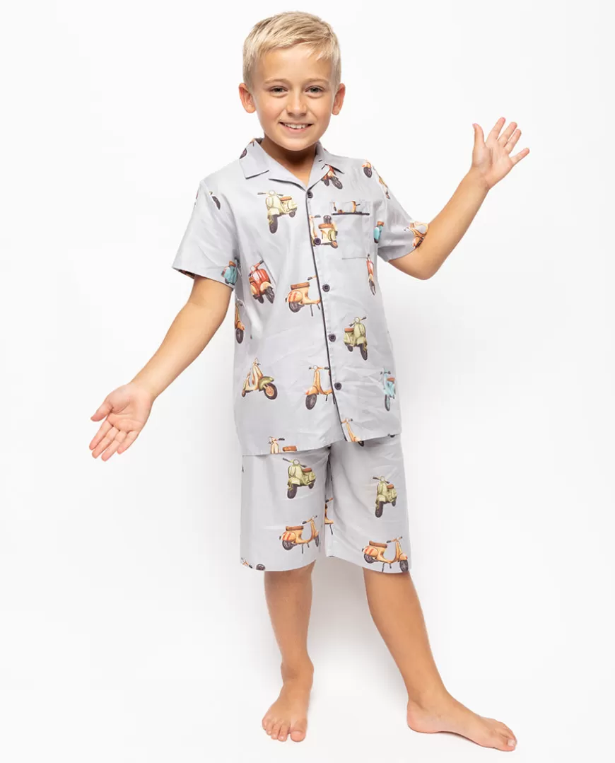 Luca Boys Scooter Print Shorty Set^Cyberjammies Hot