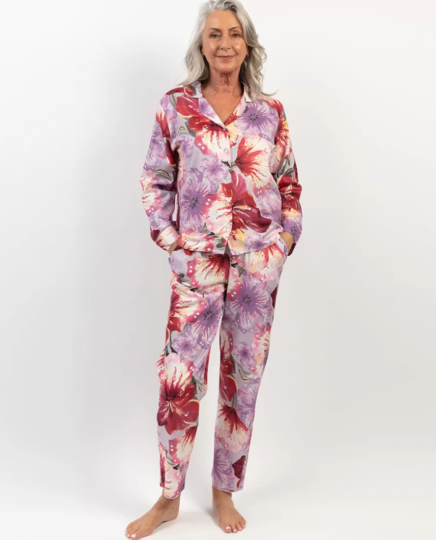 Maeve Lace Trim Floral Print Pyjama Set^Cyberjammies Hot