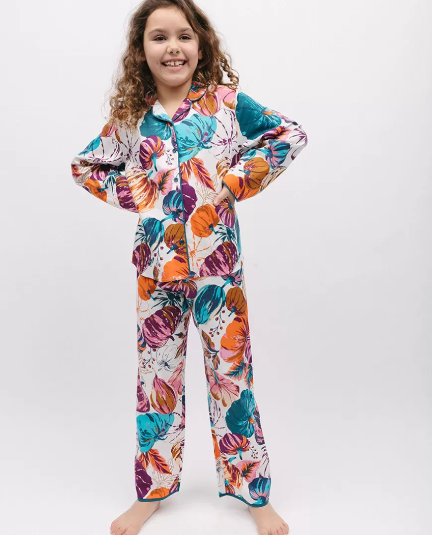 Maple Girls Pumpkin Print Pyjama Set^Cyberjammies Hot