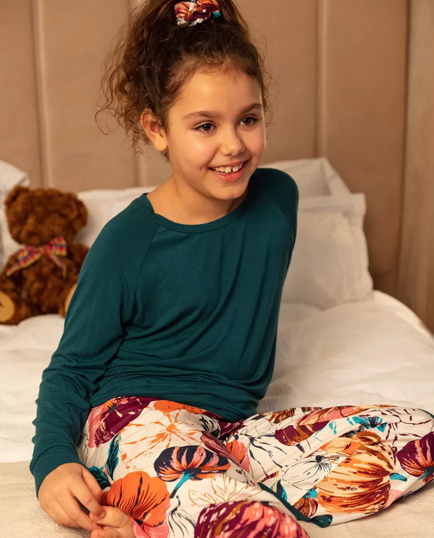 Maple Girls Slouch Jersey Top And Pumpkin Print Pyjama Set^Cyberjammies Outlet