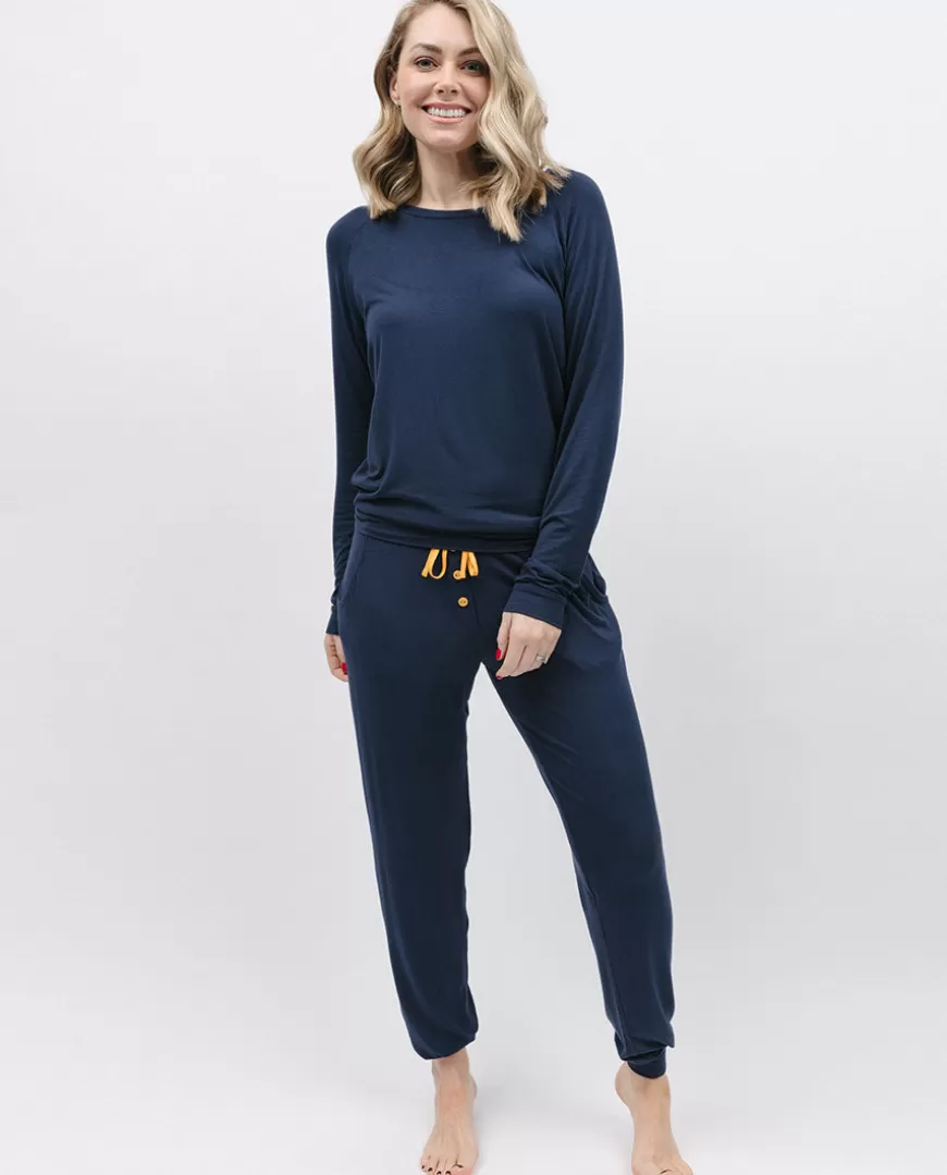 Navy Slouch Jersey Pyjama Set^Cyberjammies Cheap