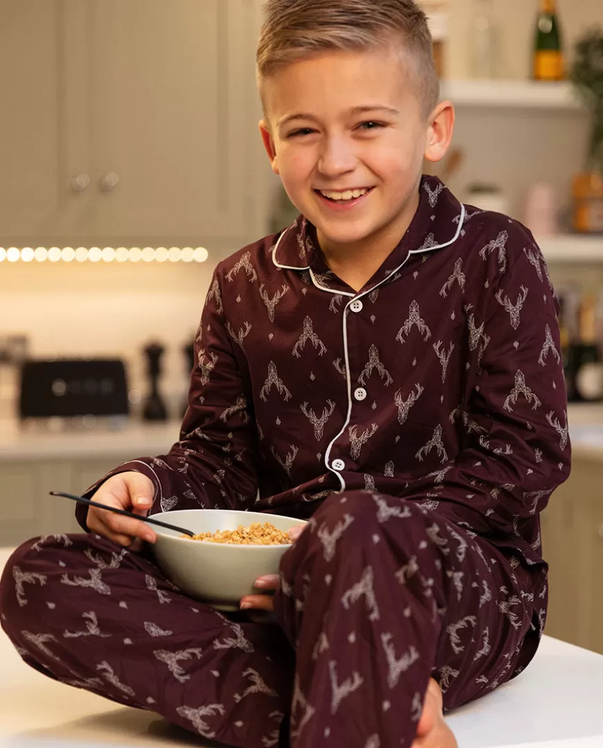 Spencer Boys Stag Print Pyjama Set^Cyberjammies Fashion