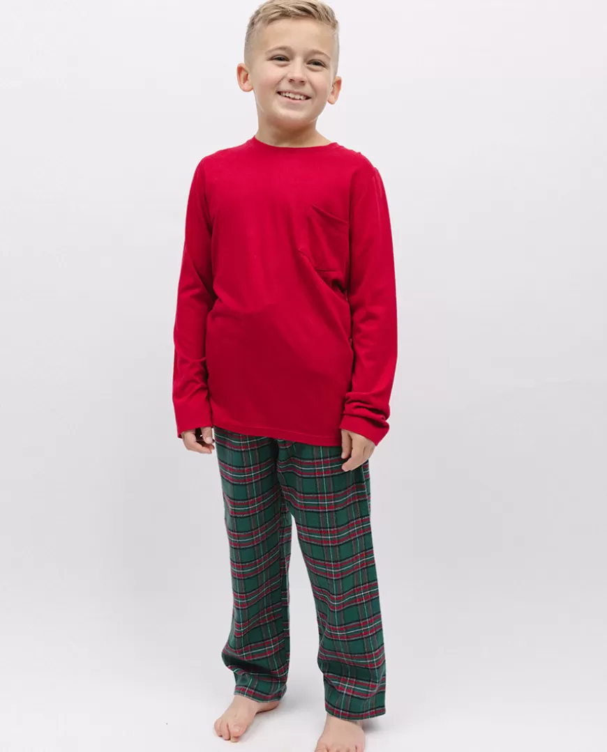 Whistler Kids Unisex Jersey T-Shirt And Super Cosy Check Pyjama Set^Cyberjammies Best Sale