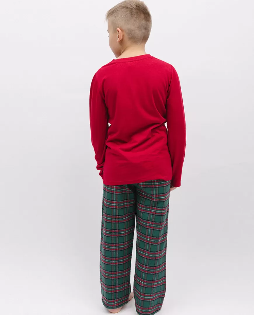 Whistler Kids Unisex Jersey T-Shirt And Super Cosy Check Pyjama Set^Cyberjammies Best Sale