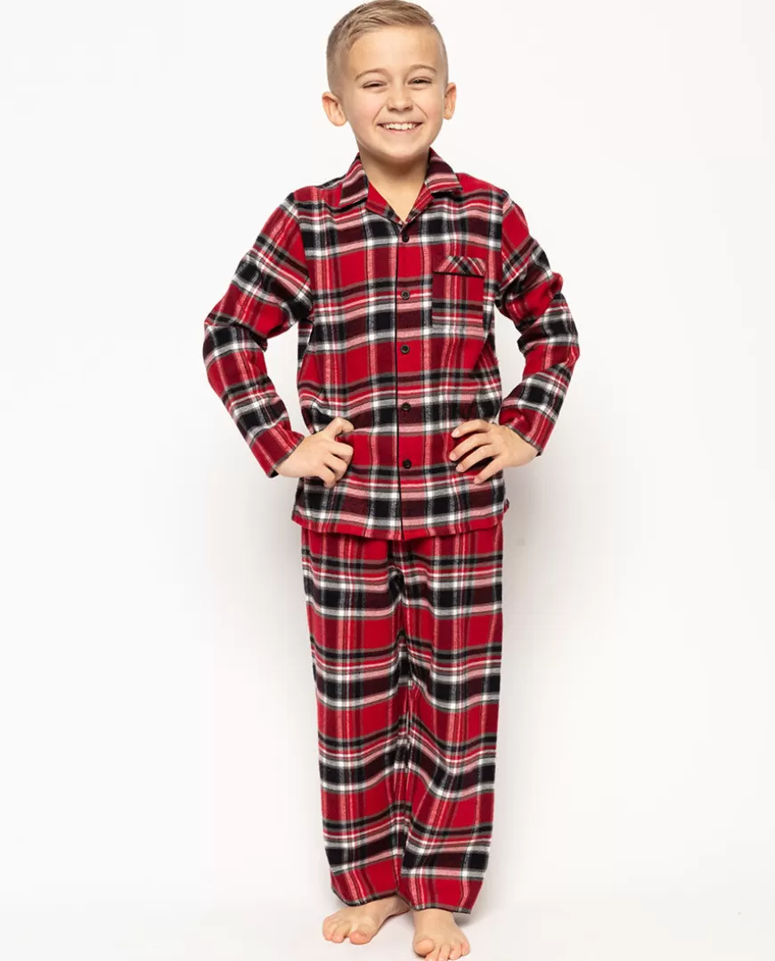 Windsor Boys Red Super Cosy Check Pyjama Set^Cyberjammies Sale